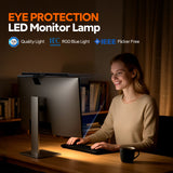LYMAX Curved Monitor Light Bar with Wireless Remote Control | Eye-Care Desk Lamp